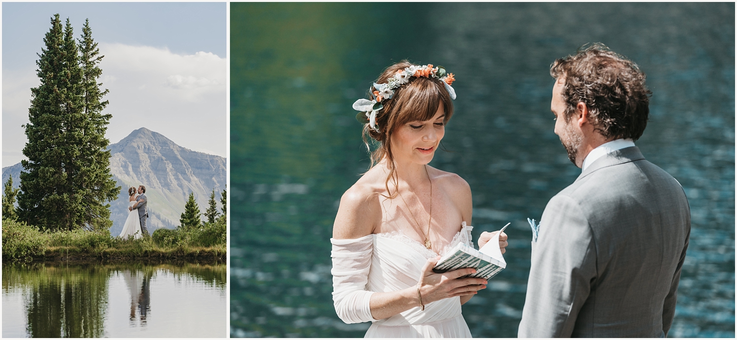 Couples elope at Emerald Lake in Crested Butte