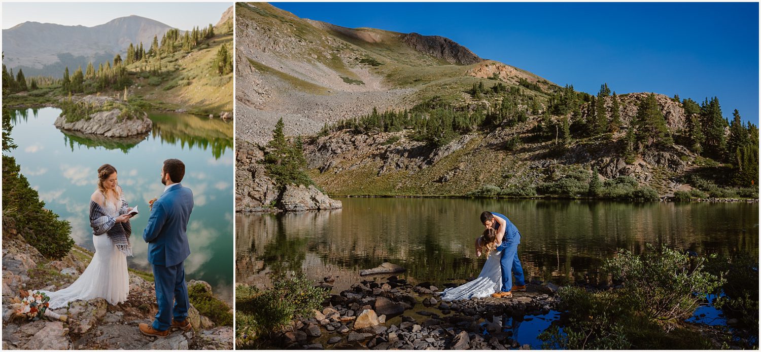 Apline elopement ceremony