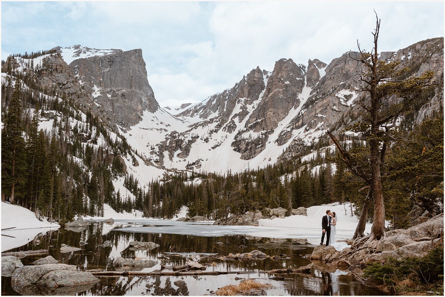 Couple enjoying a quiet moment together before their elopement ceremony