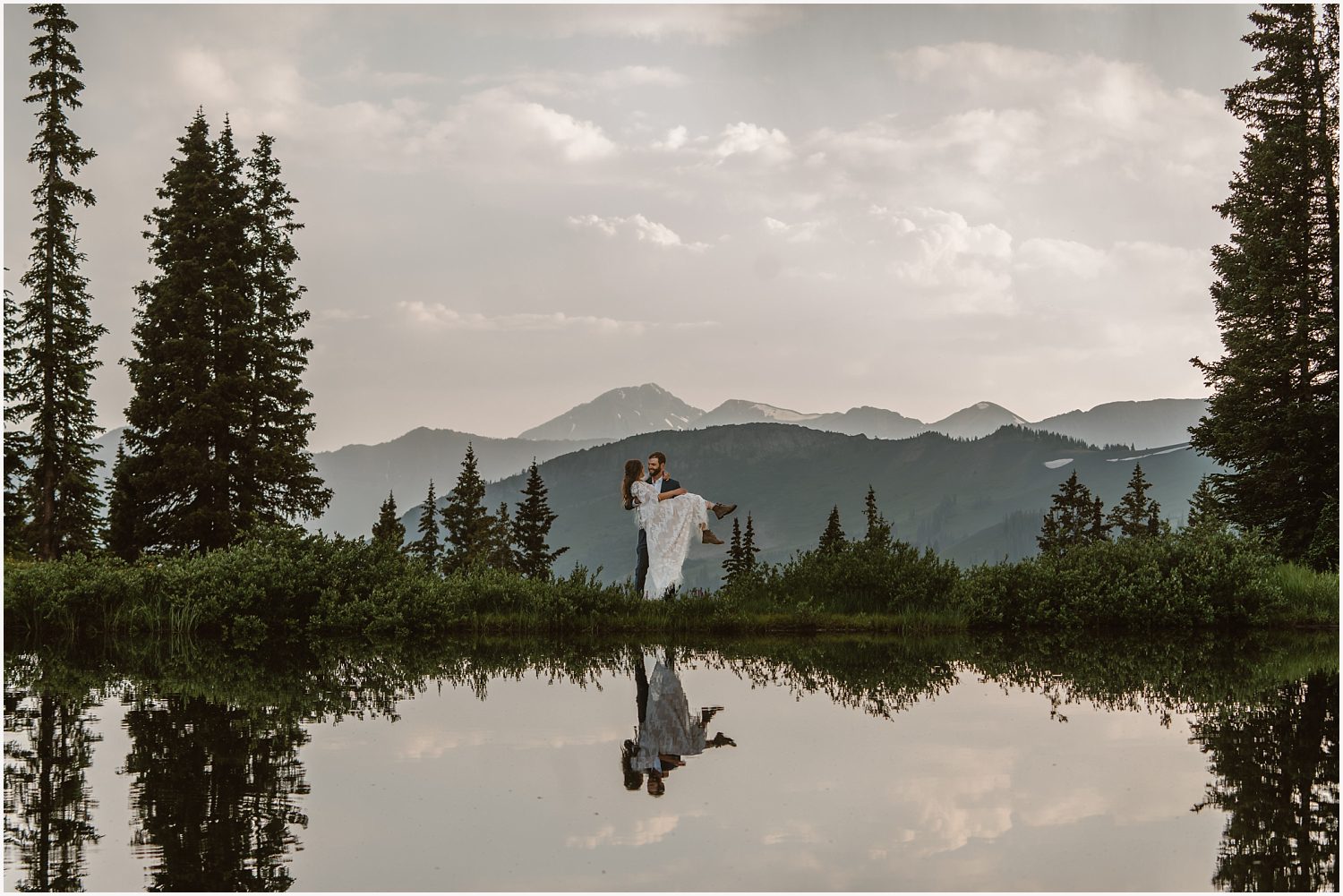 Quiet moment by the lake, captured after thoughtful elopement planning.