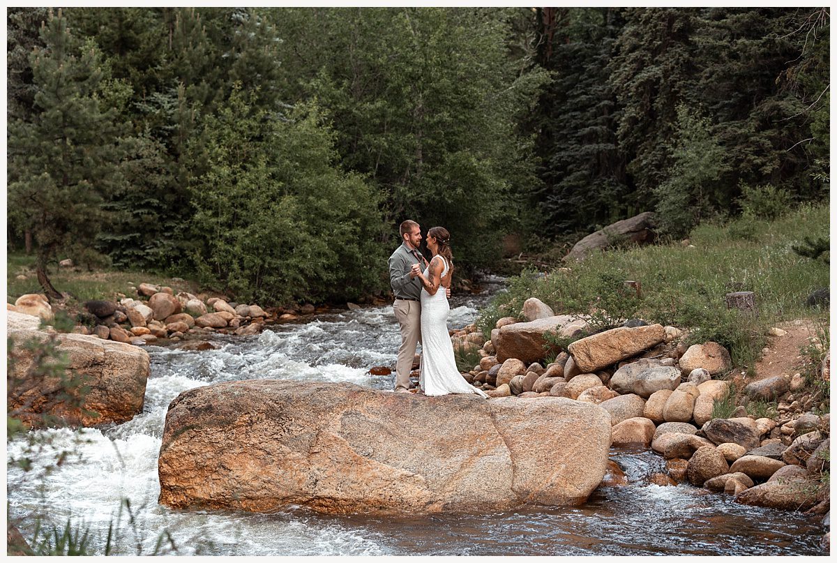 couple eloping on river, Where to elope, elopement locations, how to pick an elopement location, deciding where to elope, elopement spots, wedding ceremony locations, where to get married outside, married location, where to have elopement location