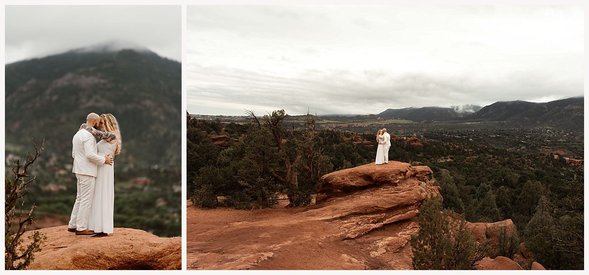 couple eloping near boulders, Where to elope, elopement locations, how to pick an elopement location, deciding where to elope, elopement spots, wedding ceremony locations, where to get married outside, married location, where to have elopement location