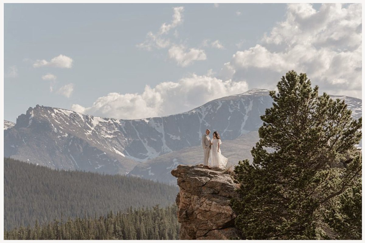 couple eloping on cliff, Where to elope, elopement locations, how to pick an elopement location, deciding where to elope, elopement spots, wedding ceremony locations, where to get married outside, married location, where to have elopement location